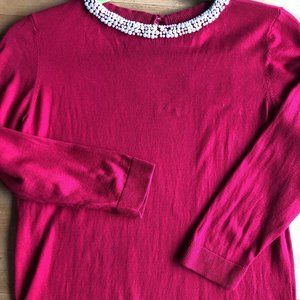 Talbots  Blouse with  Pearls Collar